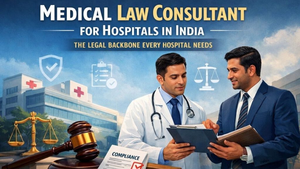 Medical law consultant for hospitals in India helping doctors with legal compliance and documentation